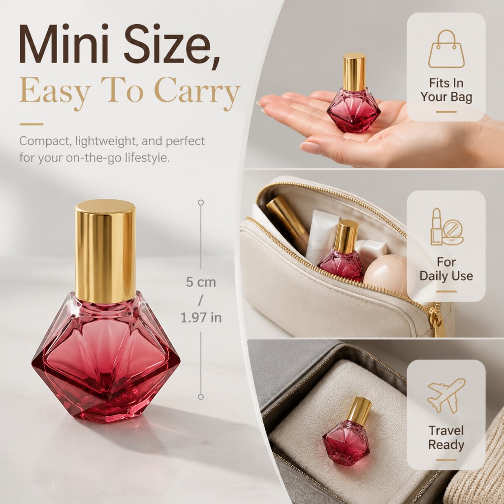 7ml Empty Diamond-Shaped Color - огляд і ціна Perfume Fragrance World Qahwa